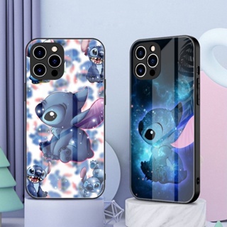 เคสโทรศัพท์มือถือกระจกนิรภัย ลาย Starry Stitch สําหรับ iPhone 14 13 12 11 Pro max mini 7plus 8plus 7 8 6 6s plus x xs xr xsmax