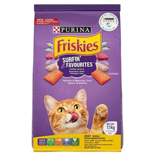 FRISKIES ฟริสกี้ส์ อาหารแมว รสรวมมิตรปลาทะเล ขนาด 1.1 กก. (พร้อมส่ง)