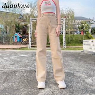 DaDulove💕 New Korean Style Loose Jeans Fashion High Waist Wide Leg Pants Plus Size Ladies Straight Leg Pants