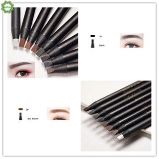 Cod Qipin 2 In 1 เครื่องสําอาง ดินสอเขียนคิ้ว สองหัว ติดทนนาน 6 สี