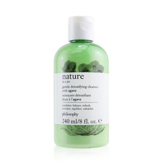 (แถม!!กระดาษซับมัน139฿) Philosophy Nature in a jar gentle detoxifying cleanser 240ml. ฟิโลโซฟี คลีนเซอร์ โฟมล้างหน้า