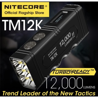 พร้อมส่ง NITECORE TM12K 12000 Lms ความสว่างสูง6x CREE XHP50 LEDs กันน้ำไฟล่าสัตว์ USB-C ไฟฉายชาร์จได้