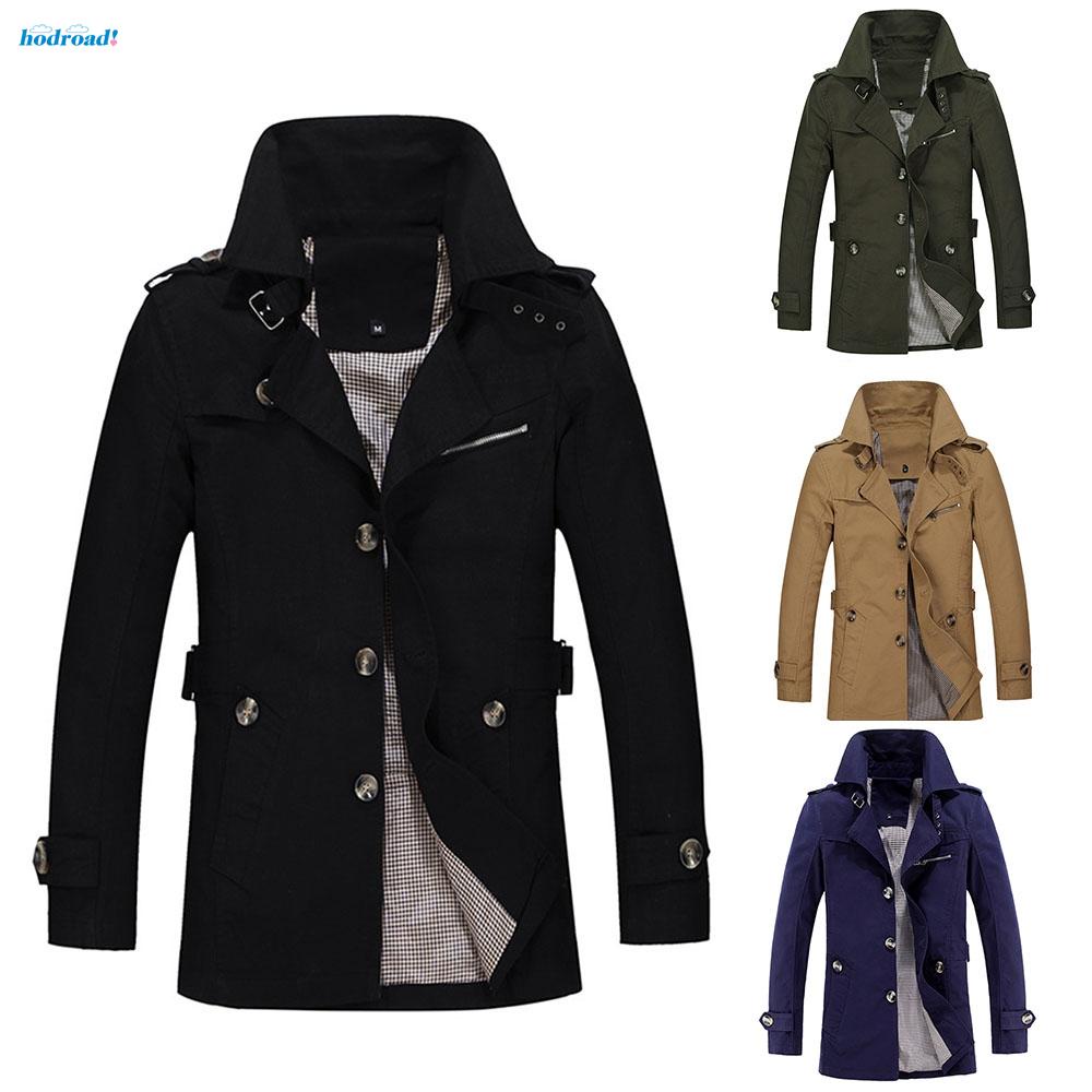【HODRD】Fashion Mens Winter Slim Trench Coat Jacket Overcoat Business Outwear  L~3XL【Fashion】 #4
