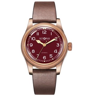 Luxury Bronze Pilot Automatic PT5000 Watch For Men Octopus design, Sapphire Glass, Waterproof 100m