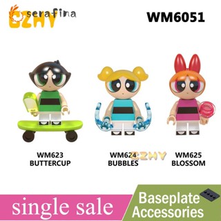 Rf The Powerpuff Girls ตัวต่อเลโก้ ฟิกเกอร์บัตเตอร์คัพ บับเบิล ของเล่นสะสม สําหรับเด็ก WM6051