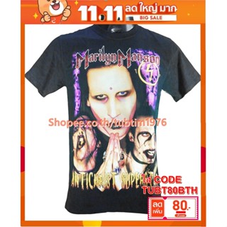 เสื้อวง Marilyn Manson เสื้อวงร็อค เมทัล สากล เสื้อวินเทจ มาริลีน แมนสัน MMS1807