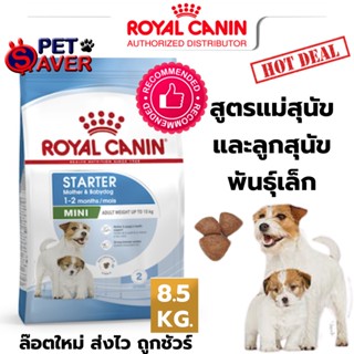 *Exp.04/24 ปีหน้า* Royal Canin Mini Starter 8.5kg  สำหรับ แม่สุนัข ตั้งท้อง และ ลูกสุนัข พันธุ์เล็ก 8.5 kg