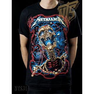 NTS 314 Metallica เสิ้อยืดดำ เสื้อยืดชาวร็อค เสื้อวง New Type System NTS Rock brand Sz. S M L XL XXL