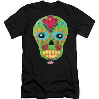 Sugar Skull Play-Doh T-Shirt เสื้อคนอ้วน เสื้อผู้ชายเท่