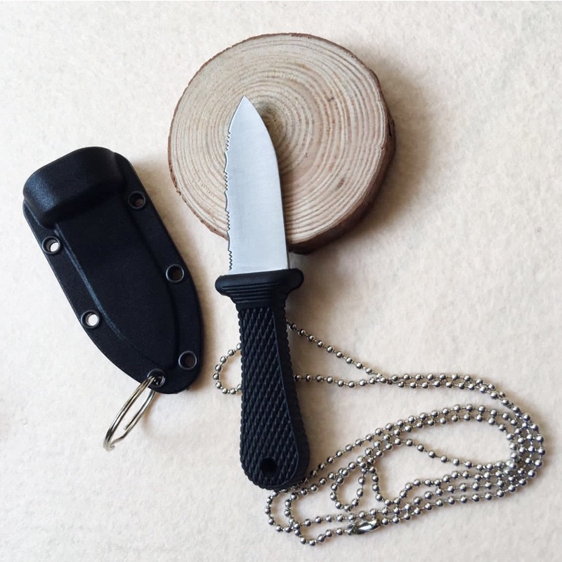 มีดห้อยคอ มีดพก Cold Steel Super Edge Neck Knife Serrated Blade พร้อมส่ง ราคาถูก - รูปที่ 2