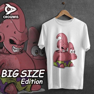 เสื้อยืดผ้าฝ้าย เสื้อยืด ผ้าฝ้าย พิมพ์ลายอนิเมะ majin buu super dragon ball spongebob print dtf 24s 30s พรีเมี่ยม สําหรั