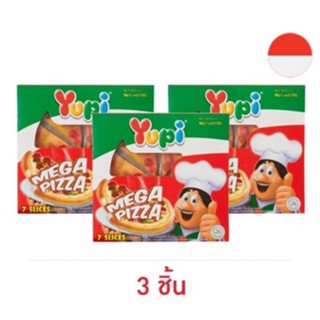 [ แพค 3 ] ยูปี้ เมก้า พิซซ่า เยลลี่กลิ่นผลไม้ต่างๆ 90 กรัม Yupi Mega Pizza Jelly 90 g.