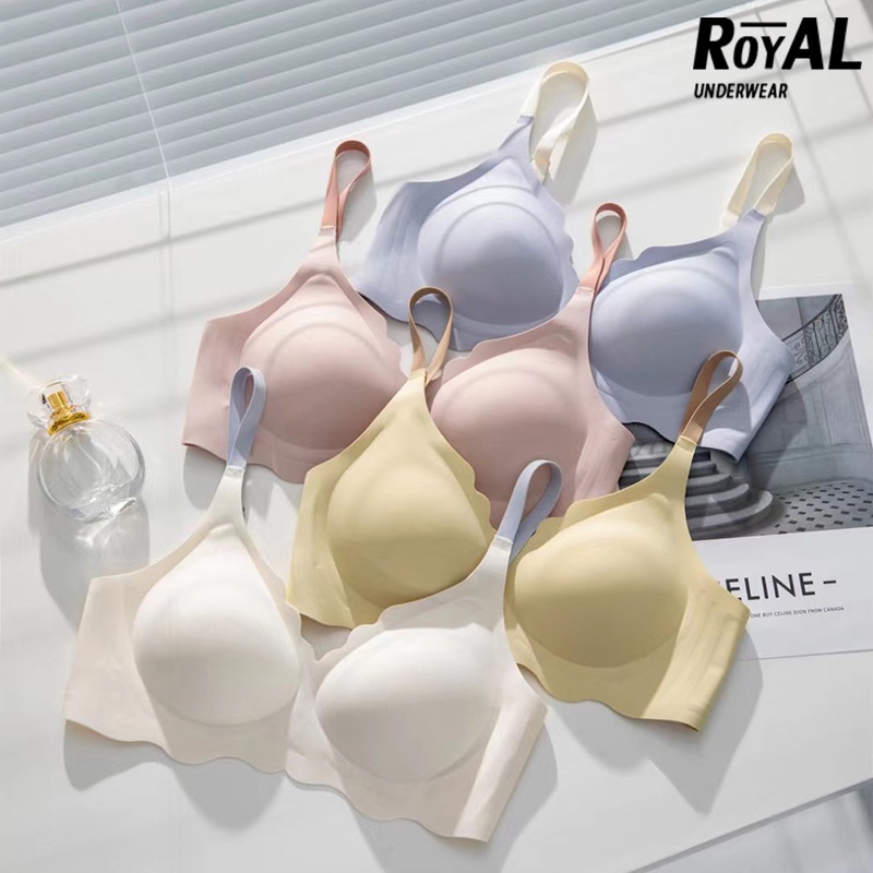ลดล้างสต๊อก Royal Underwear เสื้อในไร้โครง บราไร้ขอบ ไร้โครงเพื่อ ไร้รอยต่อ ทรงบราสวย เนื้อผ้านิ่ม ใส่สบายมาก BBB255