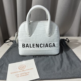 New Balenciaga Ville Top Handle Bag XXS White