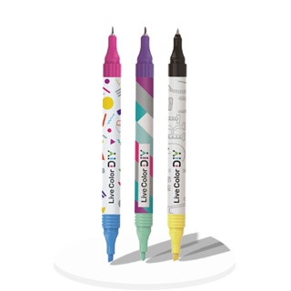 Monami ปากกา Live Color DIY  แต่งตัวด้ามได้ หัวปากกา Chisel และ Bullet