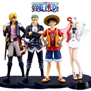 【In Stock】One Piece Film Red Zoro Luffy Figure Sanji UTA Model Cake Topper Kids Xmas Gifts