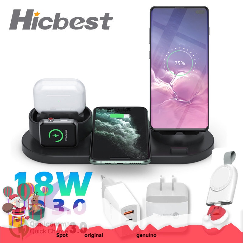 QSJZHY 3 In 1 Wireless Charger สําหรับ iPhone Wireless Charge 3in1 สถานีชาร์จอุปกรณ์เสริมสําหรับ iPh