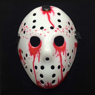 หน้ากาก Mask Friday The 13th วันศุกร์ที่ 13 Jason Voorhees เจสัน วอร์ฮีส์ สีขาวรอยเลือด สุดโหด สยองขวัญ Horror