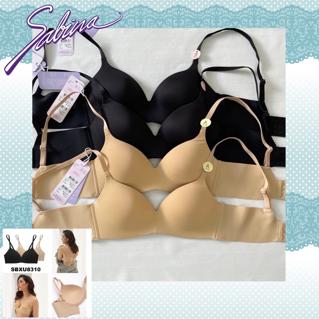 ￼Sabina ซาบีน่า เสื้อชั้นใน INVISIBLE WIRE (ไม่มีโครง) รหัส SBXU8310BK สีดำ SBXU8310CD SEAMLESS FIT 