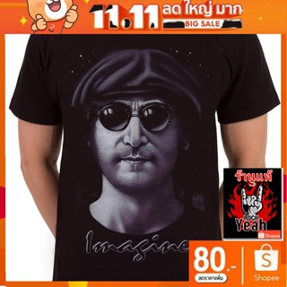 เสื้อวง John Lennon เสื้อลาย จอห์น เลนนอน เสื้อร็อค เสื้อทัวร์ เสื้อวินเทจ RCM26