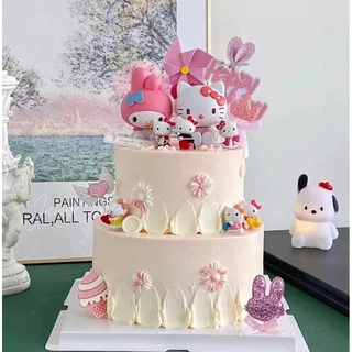 เมโลดี้ของตกแต่งด้านบนของเค้กวันเกิดลายการ์ตูน/Hello Kitty