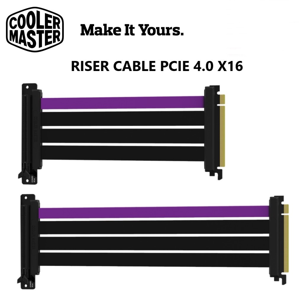 COOLER MASTER MasterAccessory Riser Cable PCI-E 4.0 X16 - 300mm สายต่อการ์ดจอจากเมนบอร์ด