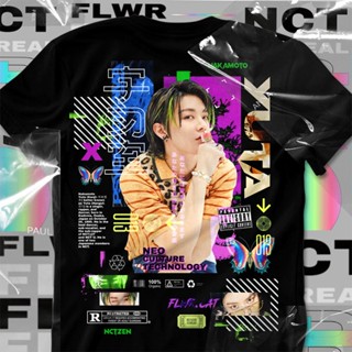 เสื้อยืดแฟชั่น NCT YUTA TEE FLWRCATStreetwear ผู้ชาย T เสื้อผู้หญิง