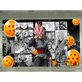 แผ่นรองเมาส์ ลาย Dragon Ball Super Black Goku Custom Duel Playmat TCG YuGiOh สําหรับเล่นเกม