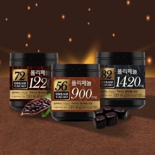 Dream cacao dark chocolate, ดรีมคาเคา ดาร์กช็อกโกเลตแท้ จากเกาหลี  56%, 72% 82% ขนาด 86 g. ฟรี Ice cool gel ยี่ห้อ Lotte