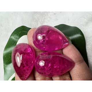 Pink lab ruby drop shape 22x33mm, weight.73cts