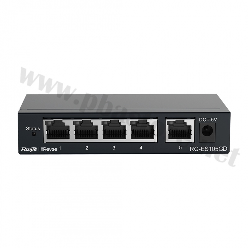 Switch LAN Gigabit Unmanaged Switch 5 Port 10/100M Ruijie Reyee รุ่น RG-ES105D