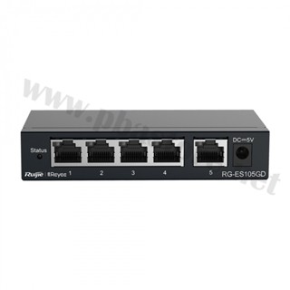 Switch LAN Gigabit Unmanaged Switch 5 Port 10/100M Ruijie Reyee รุ่น RG-ES105D