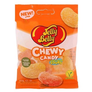 เจลลี่เบลลี่ ลูกอมเคี้ยวหนึบกลิ่นส้ม Jelly Belly Chewy Candy Sour Orangee 60g.