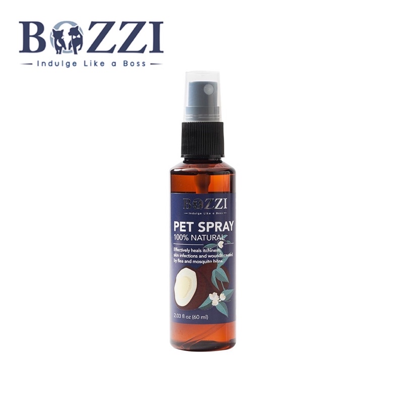 BOZZI Skin Care - Pet Oil Spray สเปรย์น้ำมันสมุนไพร เพิ่มความชุ่มชื้นสำหรับสัตว์เลี้ยง 60มล