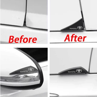 สติกเกอร์ยางซิลิโคน ป้องกันรอยขีดข่วน สําหรับติดขอบประตูรถยนต์ Toyota GR Honda Nissan Mazda Mitsubishi Suzuki BMW VW Hyundai KIA Daihatsu จํานวน 4 ชิ้น