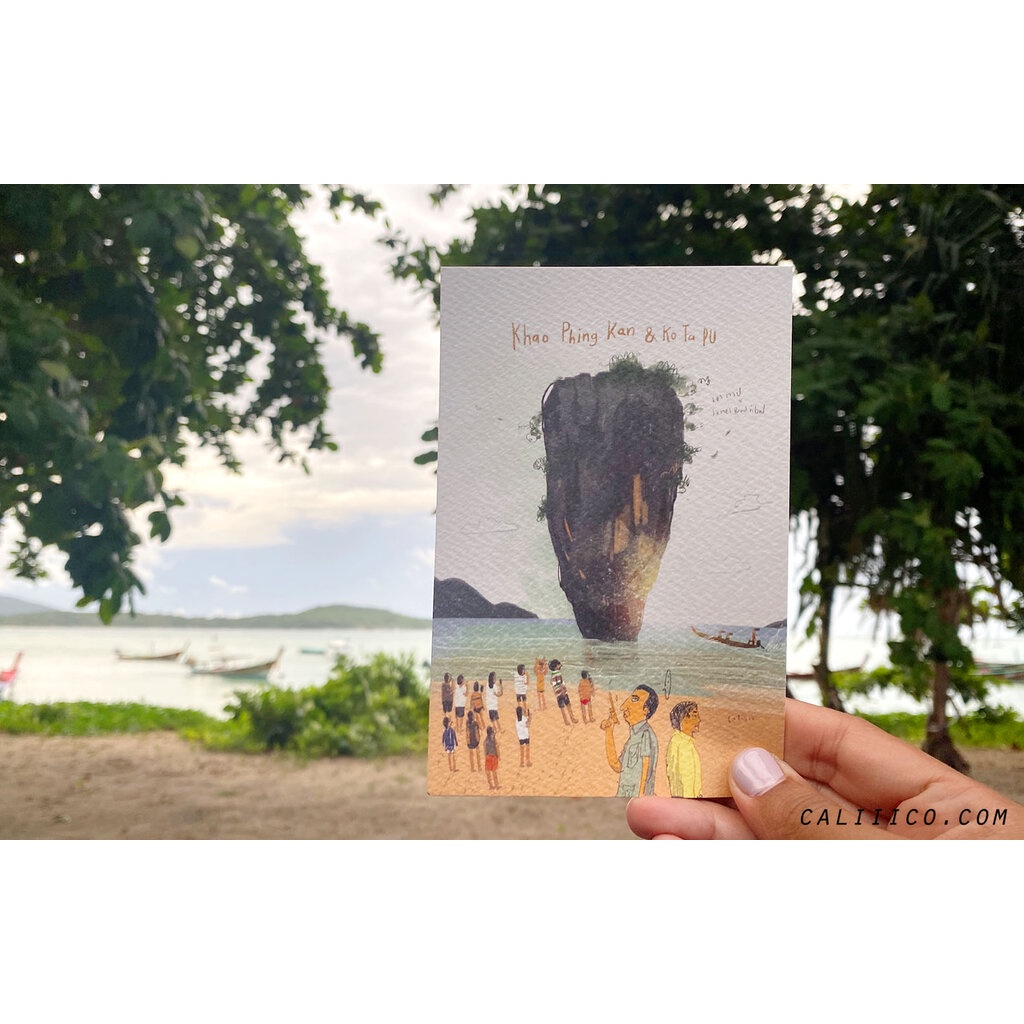 โปสการ์ด ลายประเทศไทย THAILAND Postcard Kao TaPu postcard โปสการ์ด ลายเขาตะปู 4x6 inch