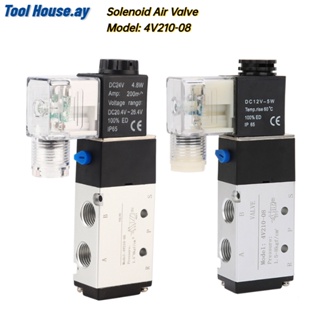 [โซลินอยด์แอร์วาล์ว] 4V210-08 Solenoid วาล์วอากาศ 2 ตําแหน่ง 5 พอร์ต Pneumatic Control