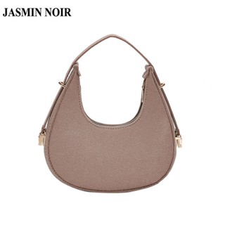 Jasmin NOIR Felt กระเป๋าถือ กระเป๋าสะพายข้าง เรียบง่าย ครึ่งดวงจันทร์ สําหรับผู้หญิง