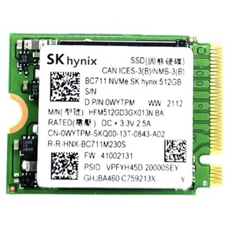 Sk Hynix BC711 512GB M.2 2230 NVMe อะไหล่เปลี่ยนภายใน SSD, HFM512GD3GX013N