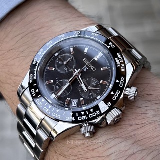 SEIKOMOD Black Daytona Chronograph with Quartz Movement and Sapphire Glass