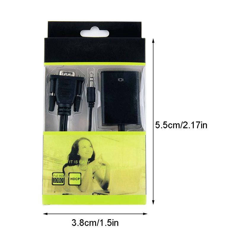 Oker สายเเปลง VGA to HDMI Full HD 1080 อุปกรณ์ เเปลงภาพ รูปที่ 6