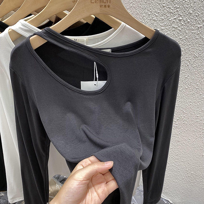 เสื้อยืดแขนยาว ขนาดใหญ่พิเศษ 1.0-150 กิโลกรัม สไตล์เกาหลี แฟชั่นฤดูใบไม้ร่วง สําหรับผู้หญิง เสื้อผ้า