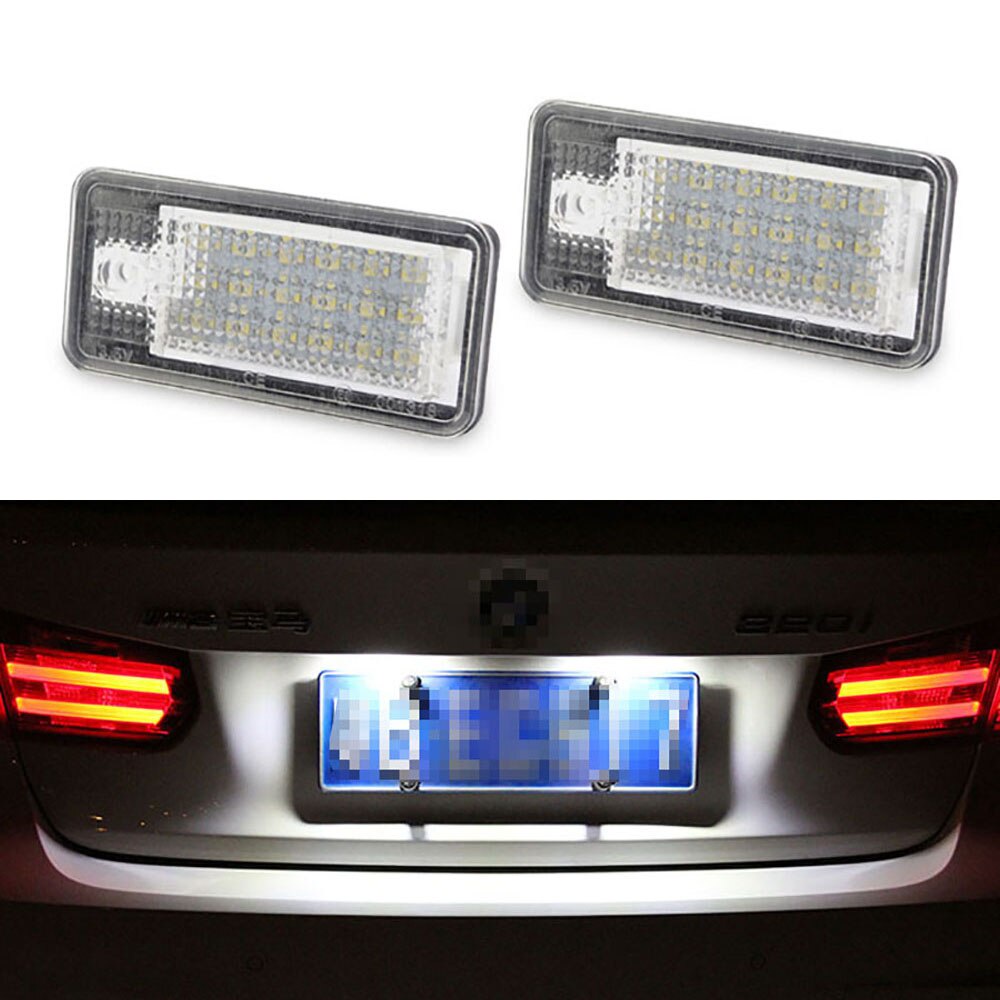 2 ชิ้น Canbus LED รถจํานวนใบอนุญาตโคมไฟสําหรับ Audi A6 C6 4F RS6 A3 8P S4 A4 B6 B7 RS4 A5 8F A8 S8 Q