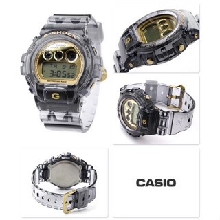 นาฬิกา Casio G-shock DW-6900FG-8 Limited Color เทาใส อะไหล่ทอง ใหม่แท้100% ถ่ายจากสินค้าจริง