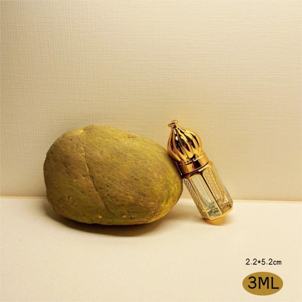 Jarrediw Dropper ขวดคริสตัลทอง 3/6/12ML คอนเทนเนอร์เครื่องสําอางงานแต่งงานตกแต่งตัวอย่าง Vial ที่ว่างเปล่า Mini แก้วขวดน้ําหอม