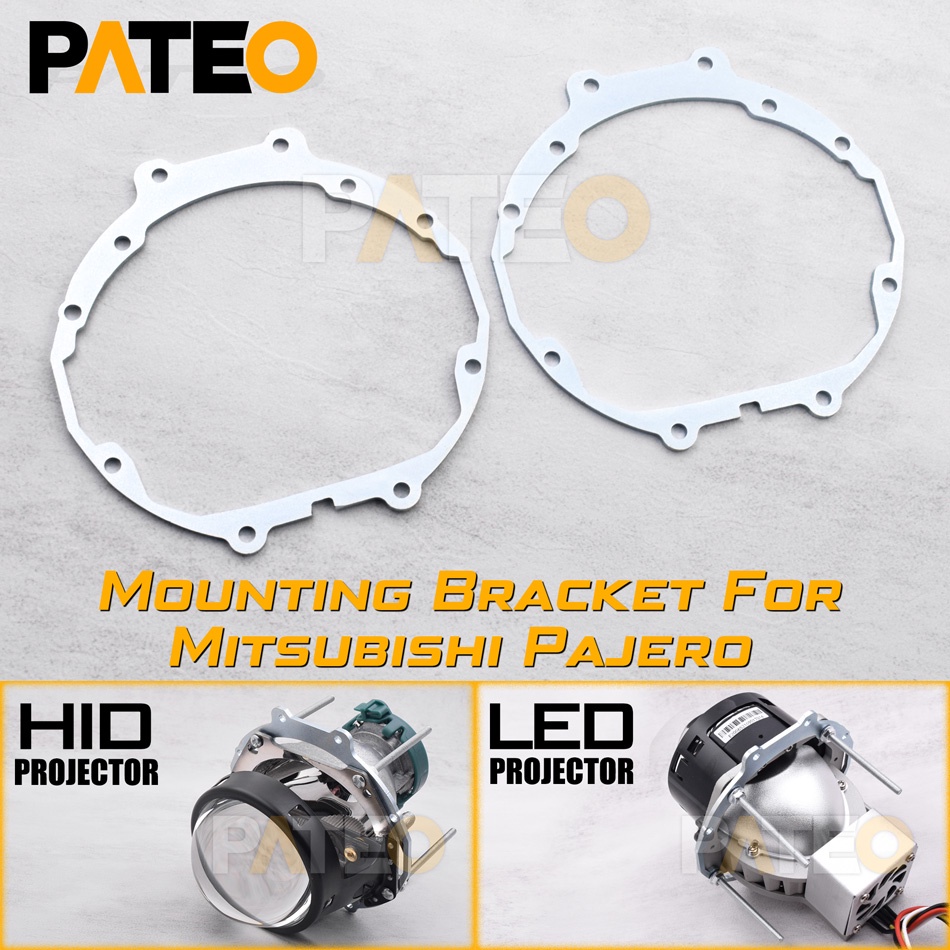 กรอบอะแดปเตอร์เมาท์ไฟหน้า LED สําหรับ Mitsubishi Pajero Hella G5 3R Koito Q5 Bi-xenon