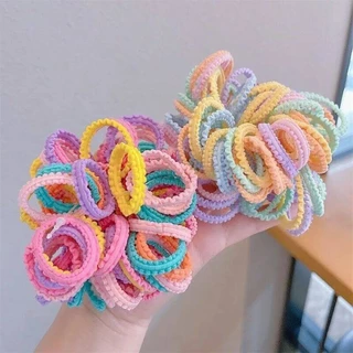 บ้านพลู🏠 ยางรัดผมเด็ก ขนาด 2.5 ซม. (45-50 เส้น) สีพาสเทล น่ารัก สำหรับเด็กผู้หญิง ยางมัดผม ผู้หญิง