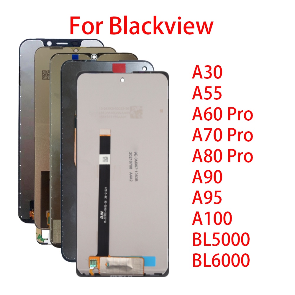 จอแสดงผลสําหรับ Blackview A30 A55 A60 A70 A80 A90 A95 A100 BL5000 BL6000 Pro จอแสดงผล LCD Touch Scre