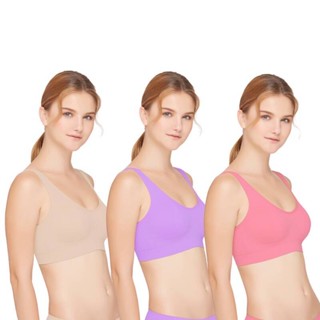 Sabina เสื้อชั้นใน Happy Bra Seamless Fit รหัส SBXA889 Free Size รอบอก 28–44 นิ้ว