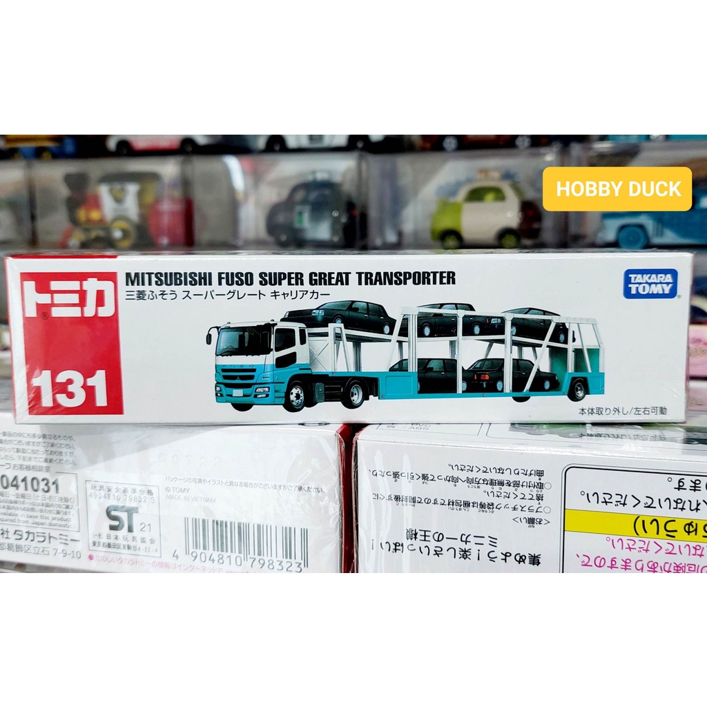 LB Long Tomica 🔆 NO.131 MITSUBISHI FUSO GREAT TRANSPORTER ใหม่m 16 x 4 x 3 cm / 96g